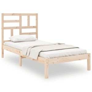 vidaXL Estructura de cama madera maciza 75x190 cm