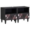 vidaXL Mesita de Noche con caj&oacute;n 2 pcs Marr&oacute;n 40 x 33 x 46 cm
