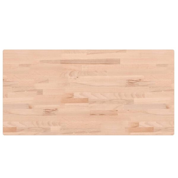 vidaXL Tablero rectangular de madera maciza de haya 100x50x4 cm