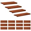 vidaXL Alfombras para escalones 16 uds. 70 x 25 x 2 cm Marr&oacute;n