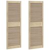 vidaXL Puerta de Armario 2 pcs Natural 49,5 x 2,1 x 140,5 cm