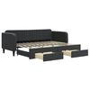 vidaXL Sof&aacute; cama nido con cajones terciopelo negro 80x200 cm