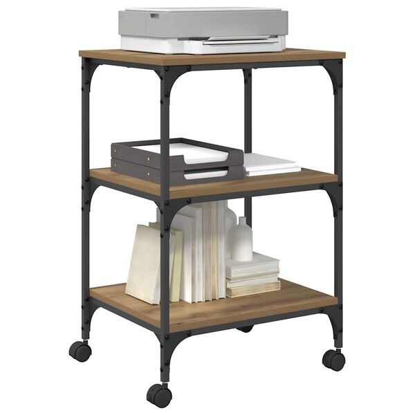 vidaXL Soporte para Impresora Roble artesanal 50 x 41 x 75 cm