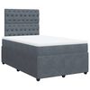 vidaXL Cama box spring con colch&oacute;n terciopelo gris oscuro 120x200 cm