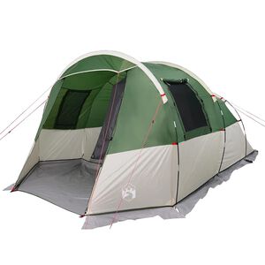 vidaXL Tienda de campa&ntilde;a t&uacute;nel para 4 personas impermeable verde