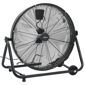 vidaXL Ventilador de tambor industrial negro 60 cm 172,5 W