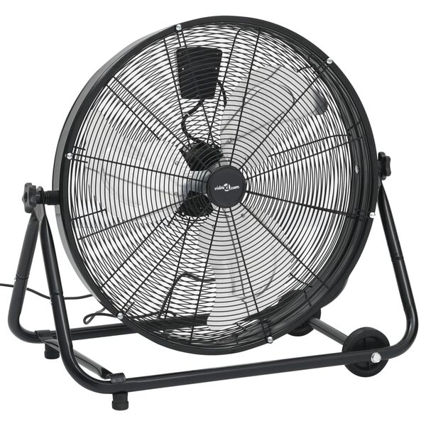 vidaXL Ventilador de tambor industrial negro 60 cm 172,5 W