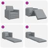 vidaXL Sof&aacute; cama 60cm Gris Claro tela