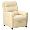 vidaXL Sill&oacute;n reclinable de tela crema