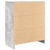 vidaXL Aparador con cajones gris hormigón 71x35x84cm madera ingeniería