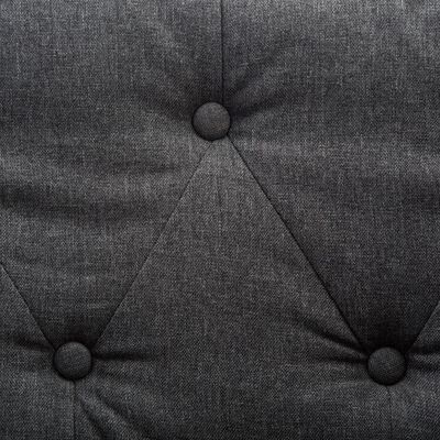 vidaXL Sofá Chesterfield de 3 plazas con tapizado de tela gris oscuro