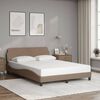 vidaXL Estructura de cama Dover cuero sint&eacute;tico capuchino 140x190cm