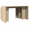 vidaXL Mesas apilables 3 pzas madera contrachapada color roble Sonoma