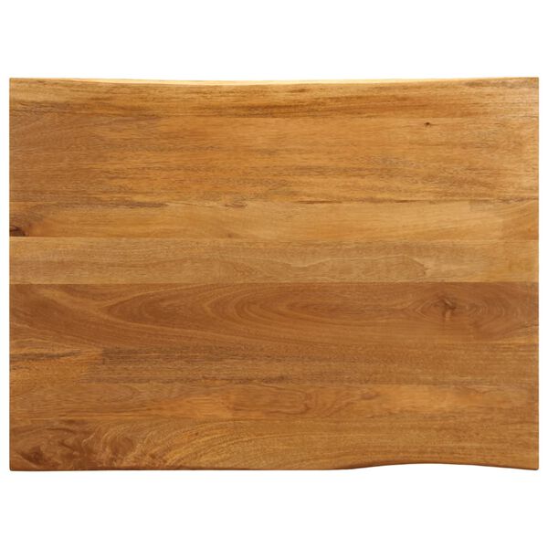 vidaXL Tablero de mesa borde natural madera maciza mango 110x80x2,5 cm