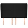 vidaXL Cabecero con orejas de tela negro 147x23x118/128 cm