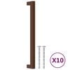 vidaXL Tiradores para armarios 10 uds acero inoxidable bronce 224 mm
