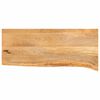 vidaXL Tablero de mesa borde natural madera maciza mango 70x40x2,5 cm