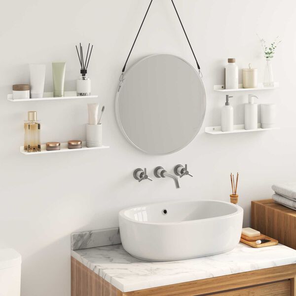 vidaXL Estante flotante 4 pcs 40 x 9 x 2,5 cm Acero