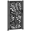 vidaXL Puerta de jard&iacute;n negra 100x175 cm dise&ntilde;o ondulado de acero