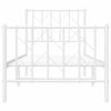 vidaXL Estructura cama sin colchón con estribo metal blanco 75x190 cm