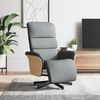 vidaXL Sill&oacute;n reclinable con reposapi&eacute;s tela gris claro