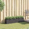 vidaXL Jardineras con 2 maceteros 2 uds rat&aacute;n PE negro 72x30x32 cm
