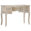 vidaXL Escritorio de madera maciza de mango gris 115x45x75 cm