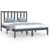vidaXL Estructura de cama de madera maciza de pino gris 140x190 cm