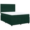 vidaXL Cama box spring con colch&oacute;n terciopelo verde oscuro 160x200 cm