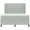 vidaXL Cama tipo Box Spring Gris Claro 190 x 140 cm Poli&eacute;ster
