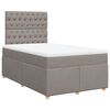 vidaXL Cama box spring con colch&oacute;n tela gris taupe 120x190 cm
