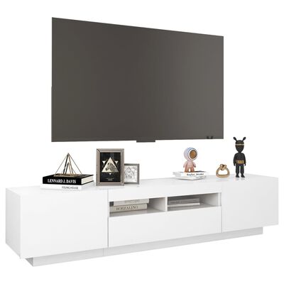vidaXL Mueble para TV con luces LED blanco 180x35x40 cm
