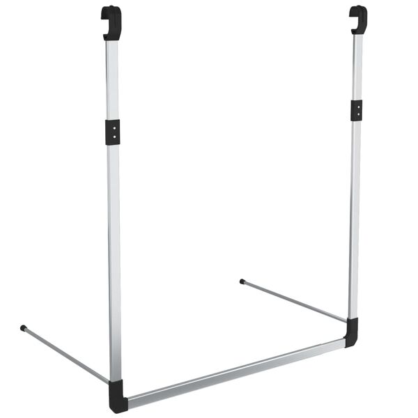 vidaXL Riel telesc&oacute;pico para armario plateado