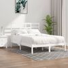 vidaXL Estructura de cama doble sin colchón madera blanco 135x190 cm