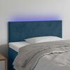 vidaXL Cabecero con LED de terciopelo azul 100x5x78/88 cm