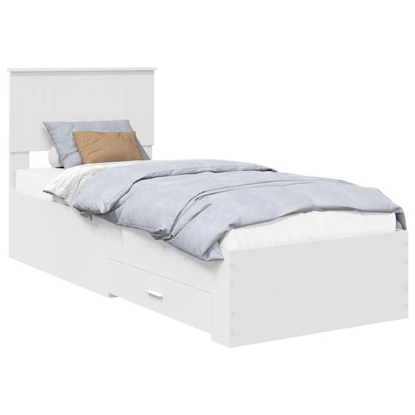 vidaXL Estructura de cama y Plata 75 x 190 cm Madera de ingenier&iacute;a