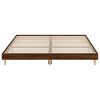 vidaXL Estructura de cama sin colch&oacute;n madera marr&oacute;n roble 120x200 cm