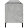 vidaXL Mueble discos madera contrachapada gris hormig&oacute;n 121x38x48 cm