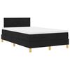 vidaXL Cama tipo Box Spring con colch&oacute;n Negro 120 x 200 cm tela