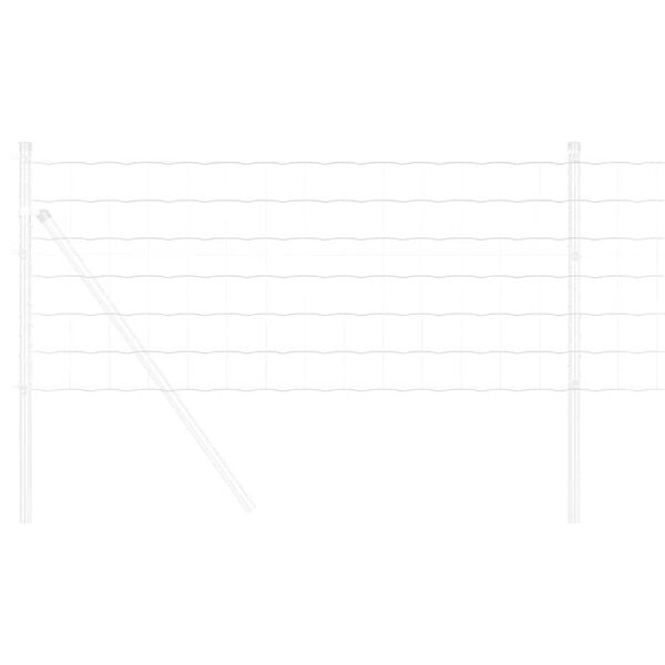 vidaXL Cerca Euro Plateado 0.8 x 10 m