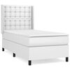 vidaXL Cama box spring con colch&oacute;n cuero sint&eacute;tico blanco 80x200 cm