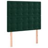 vidaXL Cabecero de cama verde oscuro 80x5x118/128 cm Terciopelo