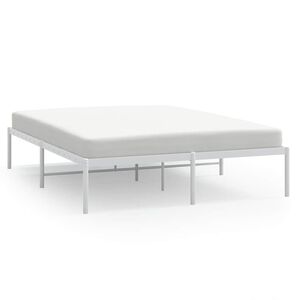 vidaXL Estructura de cama sin colch&oacute;n metal blanco 150x200 cm