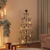 vidaXL &Aacute;rbol de Navidad para decoraci&oacute;n metal negro 150 cm