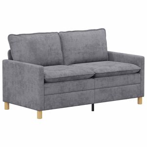 vidaXL Sof&aacute; Gris Claro 156 x 81 x 87,5 cm Poli&eacute;ster