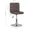 vidaXL Silla de comedor giratoria tela gris topo
