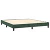 vidaXL Cama box spring con colchón terciopelo verde oscuro 180x200 cm