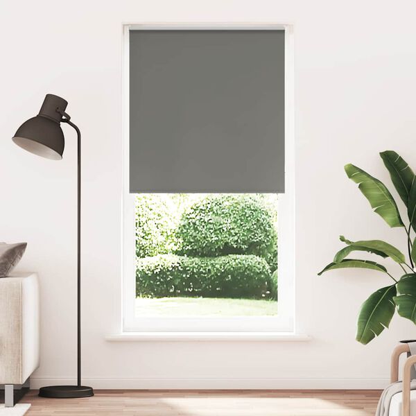vidaXL Estor Enrollable Opaco gris 95x230 cm Tela Ancho 95x130 cm