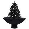 vidaXL &Aacute;rbol de Navidad con nieve con base de paraguas PVC negro 75 cm