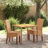 vidaXL Sillas de comedor 2 unidades rat&aacute;n natural marr&oacute;n